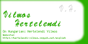 vilmos hertelendi business card